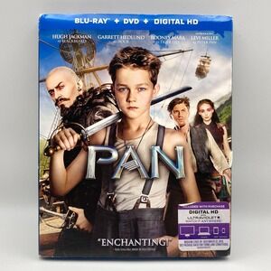 Pan Blu Ray DVD Digital HD Movie Hugh Jackman Hedlund  Mara‎ Miller Preowned